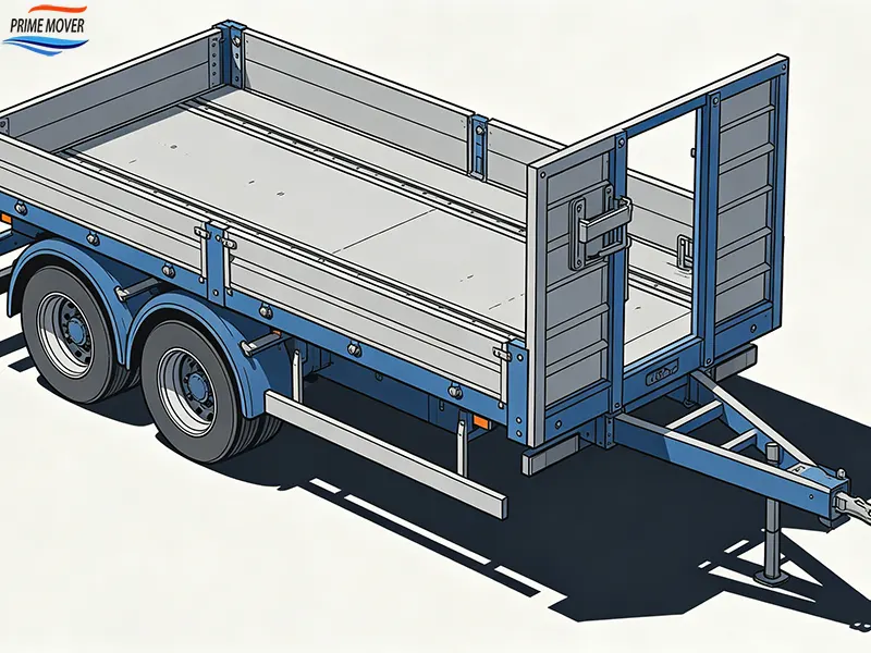 Eco-Friendly Lightweight Flatbed Trailer Sustainable Structural Design