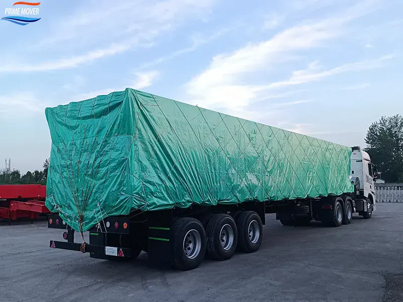 Three-Axle Flatbed Trailer Shipping