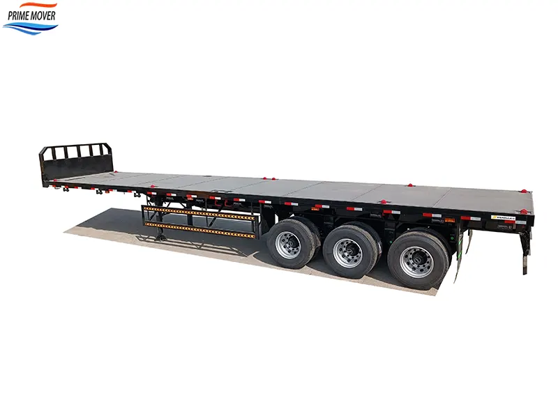 Flatbed Semi-Trailer with Front Axle Airbag Lift Flatbed Semi-Trailer with Front Axle Airbag Lift
