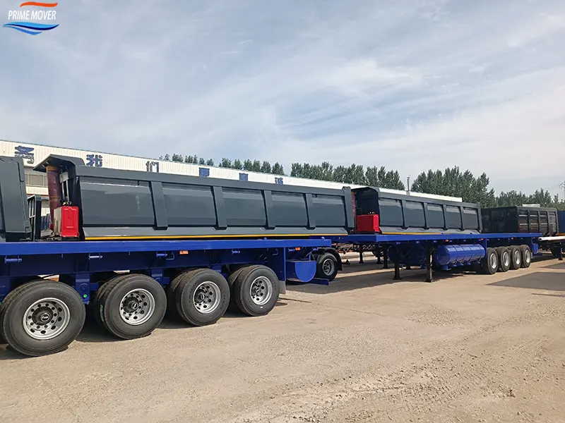 Factory Photos of Four-Axle Flatbed Trailers