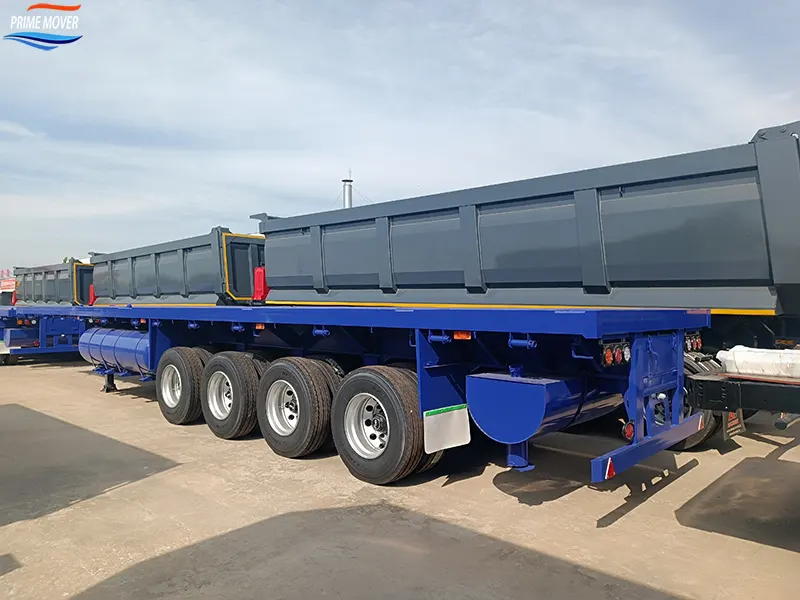 Heavy-Duty Four-Axle Flatbed Semi-Trailer