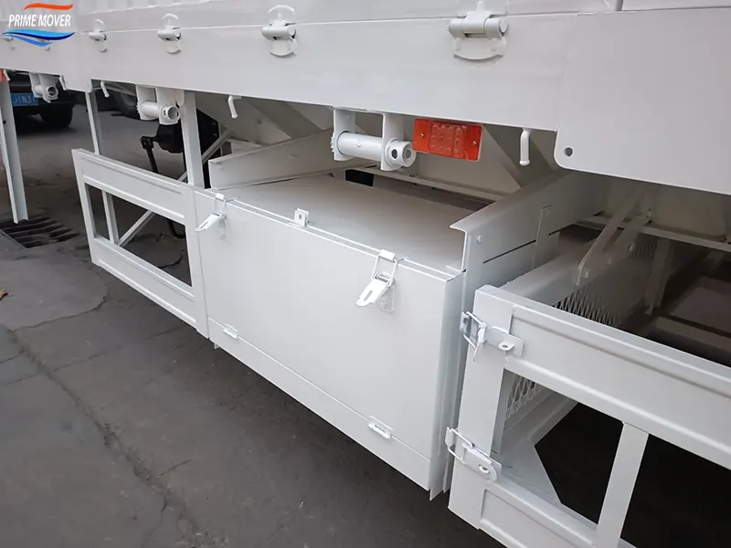 Storage Cabinet Display on Three-Axle Fenced Trailer Storage Cabinet Display on Three-Axle Fenced Trailer