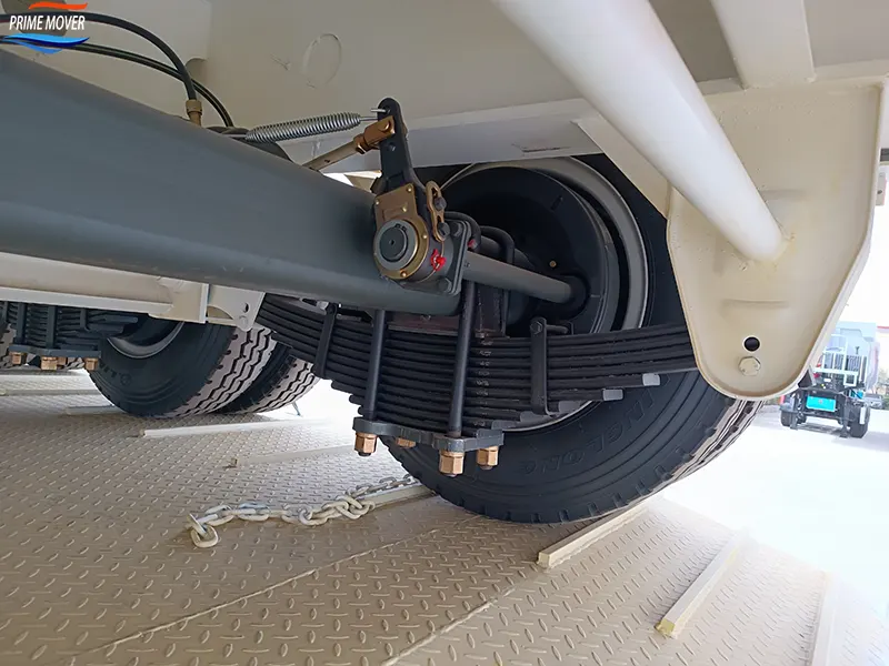 Shock Absorption System of the 4-axle Low-Flatbed Semi-Trailer Shock Absorption System of the 4-axle Low-Flatbed Semi-Trailer