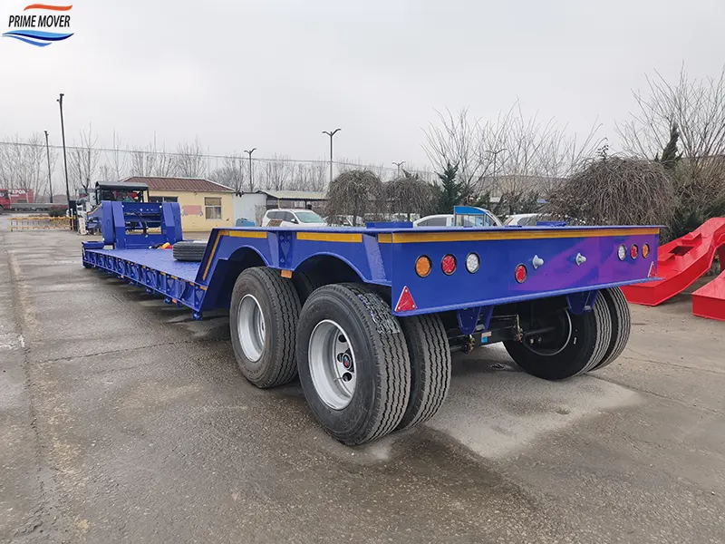 High Load Capacity Gooseneck Detachable Low Flatbed Trailer High Load Capacity Gooseneck Detachable Low Flatbed Trailer