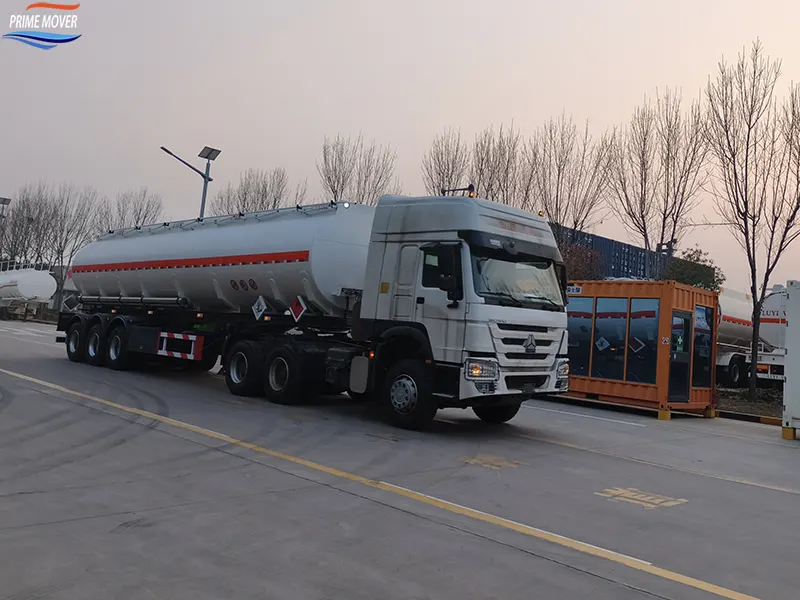 Carbon Steel Tank Semi-Trailer Ready for Dispatch