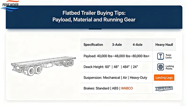Flatbed Trailer buying tips: payload, material and running gear comparison Flatbed Trailer buying tips: payload, material and running gear comparison