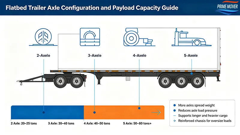 Flatbed trailer axle configuration and payload capacity guide