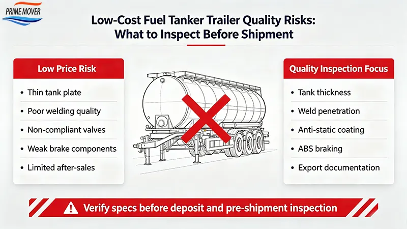 Low cost fuel tanker trailer quality risks from China Low cost fuel tanker trailer quality risks from China