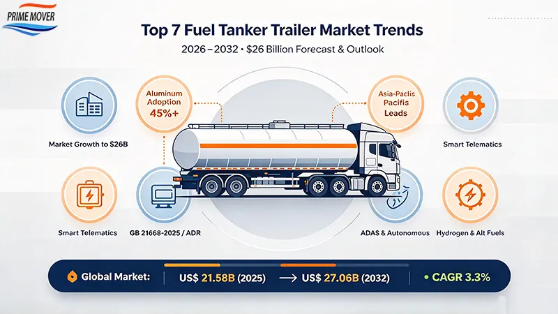 Top 7 fuel tanker trailer market trends 2026-2032 $26 billion forecast Top 7 fuel tanker trailer market trends 2026-2032 $26 billion forecast