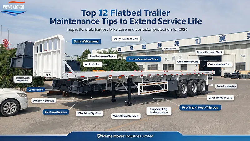 Top 12 flatbed trailer maintenance tips to extend service life 2026