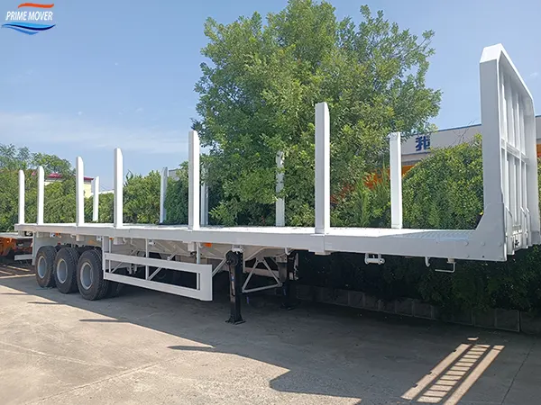 Three-Axle Log Transport Flatbed Semi-Trailer – Forestry-Grade Heavy Hauler