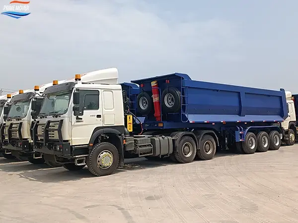 Rear Tipping Semi-Trailer – Heavy-Duty Dump Trailer for Bulk Material Transport