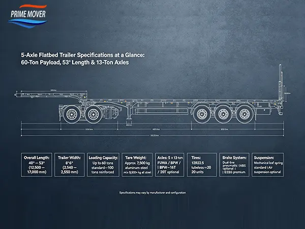 Best 5 Axle Flatbed Trailer Specifications You Should Know